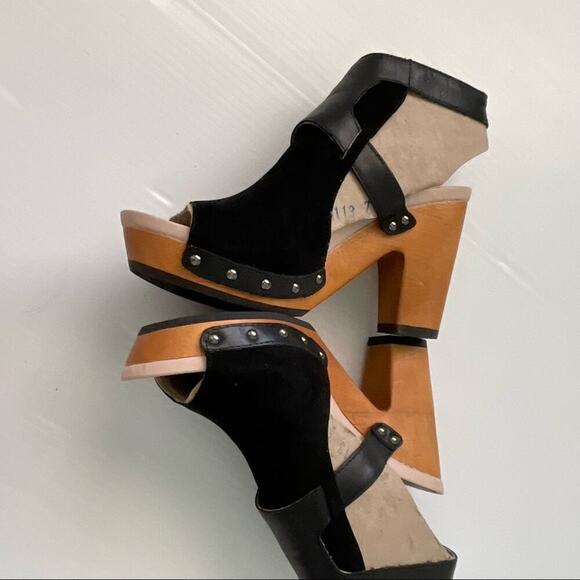 🆕 Jambu Gina ankle strap peep toe platform sandal wood heel NWT sz 7 - Picture 5 of 11